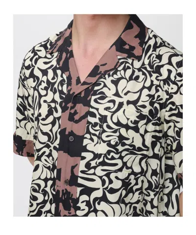 Dries Van Noten Short-sleeve Abstract Pattern Shirt With Camp Collar In Multi