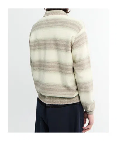 Auralee Cotton Silk Gradient Stripe Cardigan In Multi