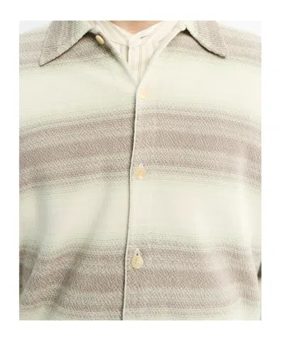 Auralee Cotton Silk Gradient Stripe Cardigan In Multi