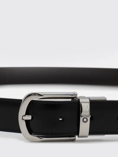 Montblanc Logo-detail Belt In Black