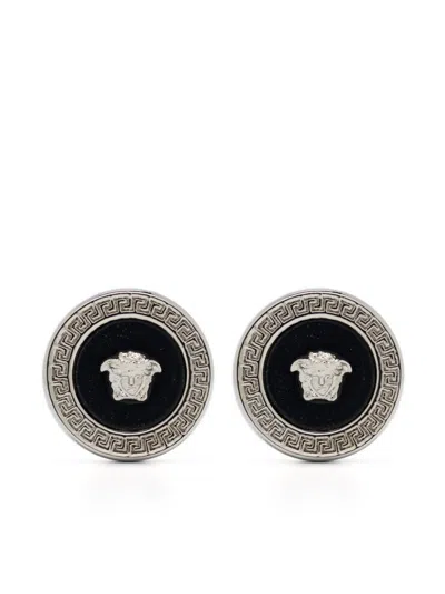 Versace Medusa Stud Earrings In Silver