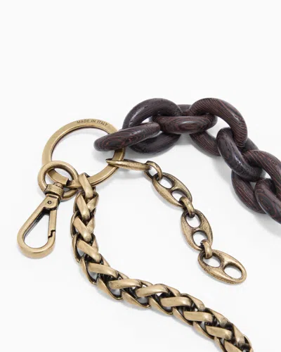 Giorgio Armani Metal Keyring In Gold