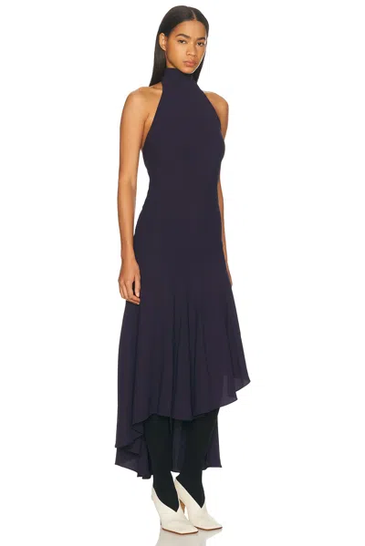 Alaïa Backless Maxi Dress In Blue
