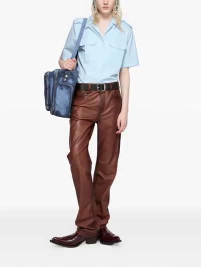 Acne Studios Patch-pocket Shirt In Blue