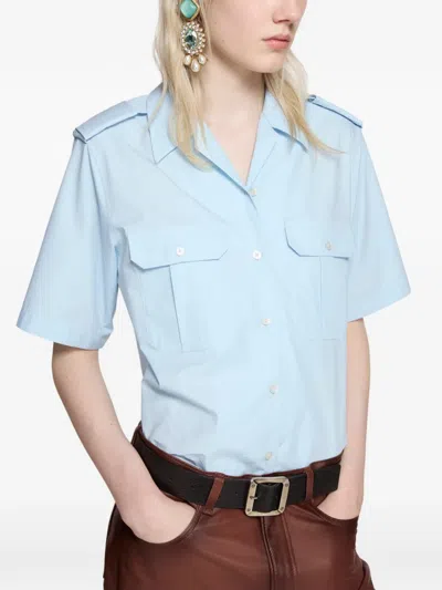 Acne Studios Patch-pocket Shirt In Blue
