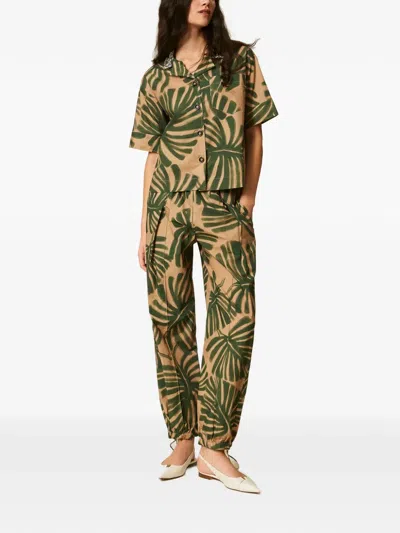Twinset Printed Joggers In Multi