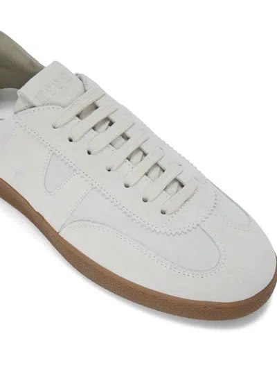 Msgm Man Sneakers Light Grey Size 9 Leather In White