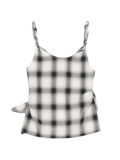 Feng Chen Wang Plaid-pattern Top In Multi