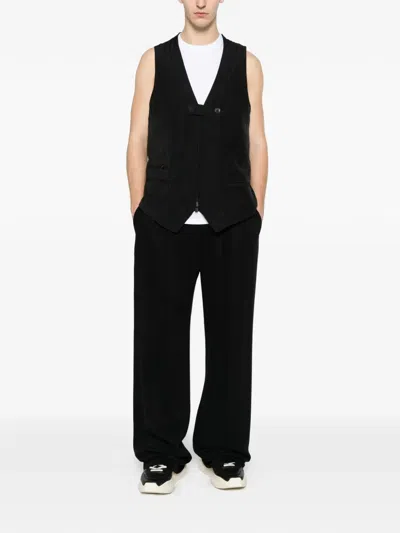 Y-3 Button Zip Vest In Black