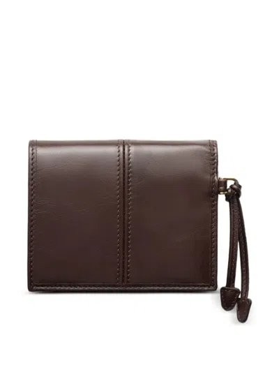 Prada Small Leather Wallet In Brown