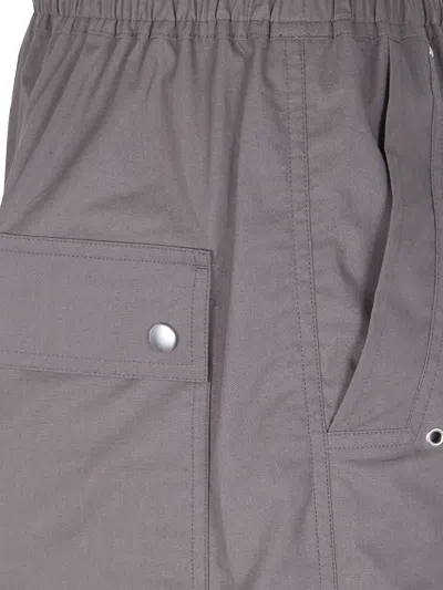 Rick Owens Zip-front Drawstring Shorts In Purple