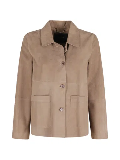 Seventy Button Patch-pocket Jacket In Brown