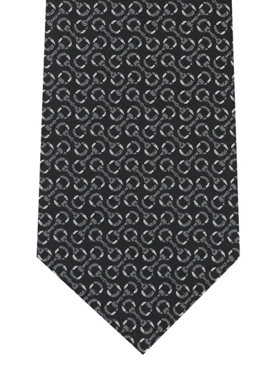Gucci Patterned Tie In Black