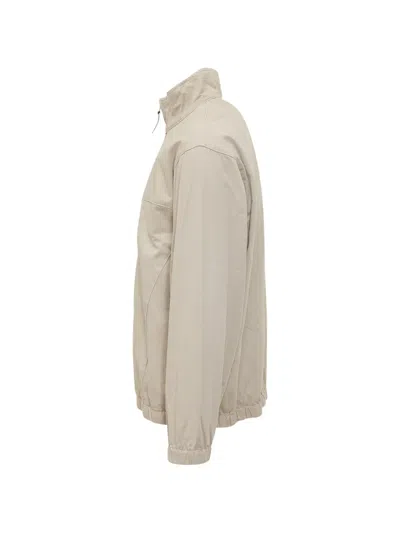 Gramicci Beige Solid Mock Collar Jacket In Brown