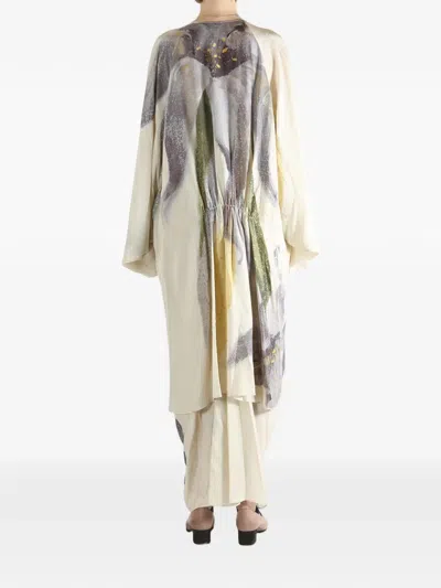 Yangkehan Tie-front Cape In Multi