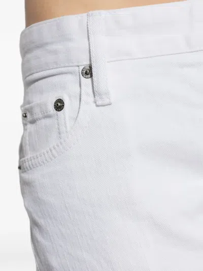 Dsquared2 Buttoned Belt-loop Jeans In White