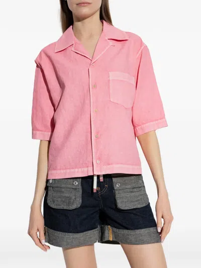 Dsquared2 Pocket Buttoned Shirt In Pink