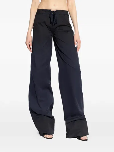Dsquared2 Buttoned-detail Drawstring Trousers In Blue