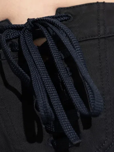 Dsquared2 Buttoned-detail Drawstring Trousers In Blue