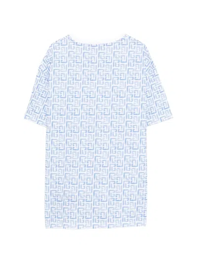 Balmain Patterned T-shirt In Blue