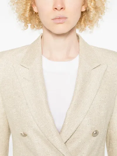 Tagliatore Double-breasted Blazer In White