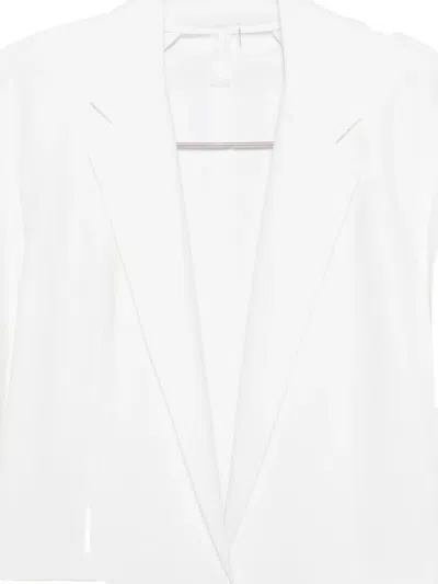 Norma Kamali Oversized Single-breasted Blazer Jacket In White