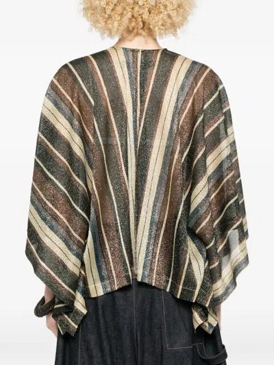 Siyu Zoe Striped-pattern Kaftan In Brown