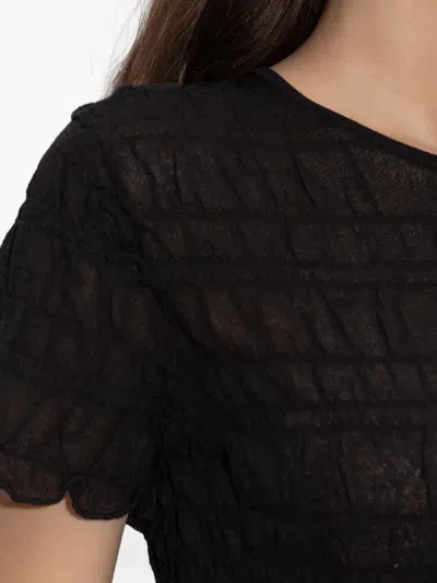 By Malene Birger Ella Crew-neck Top In Black