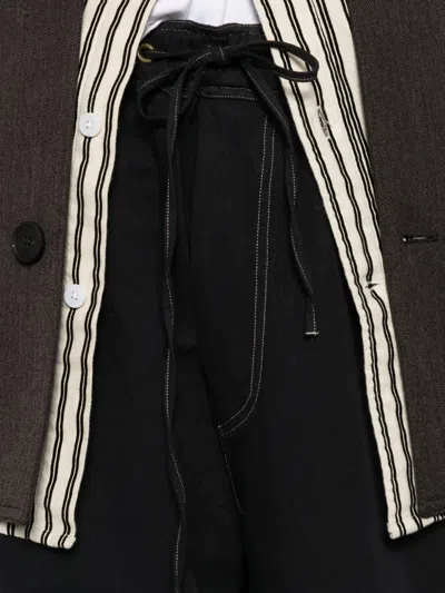 Studio Nicholson Drawstring Trousers In Black