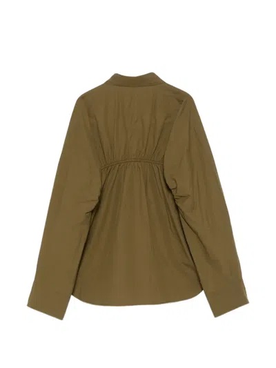 Closed Buttoned Shirt In Brown