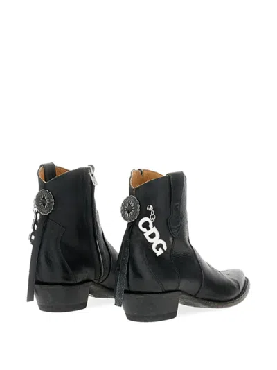 Comme Des Garçons Short Texano Boots In Black