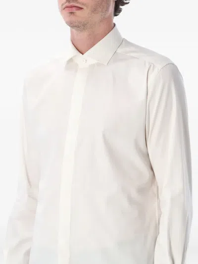 Xacus Tailor Button-up Plain Shirt In White