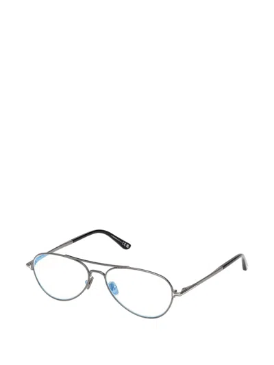 Tom Ford Pilot-frame Glasses In Metallic