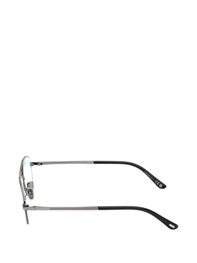 Tom Ford Pilot-frame Glasses In Metallic