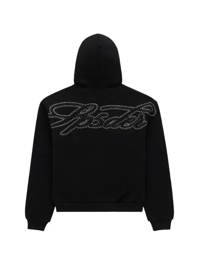 Sp5der Rhinestone-embellished Hoodie In Black | ModeSens