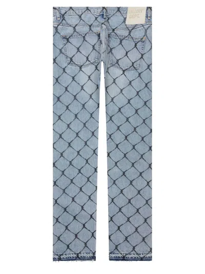 Gallery Dept. Cage Patterned Jeans In Blue