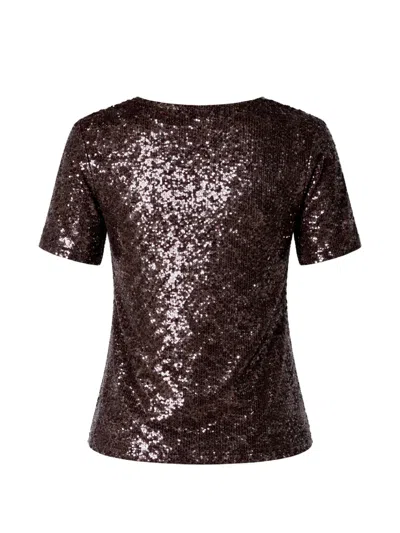 P.a.r.o.s.h Sequin Blouse In Brown
