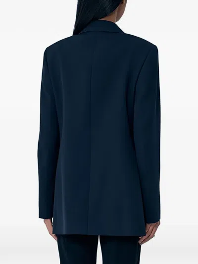 Jil Sander Double-breasted Wool Blazer In Blue