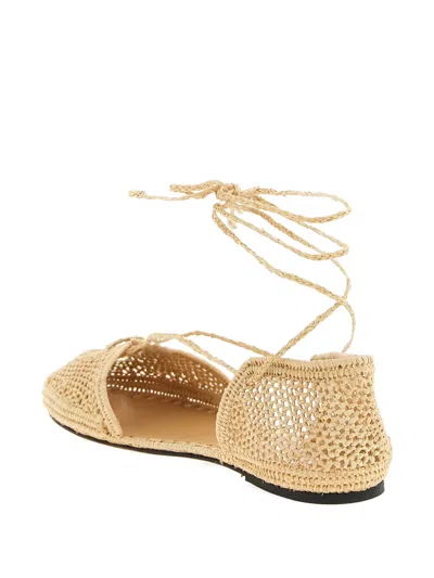 Odissi Lima Rafia Espadrilles In Gold
