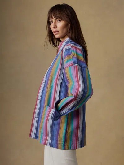 Faherty Sunset Denim Chore Jacket In Multi