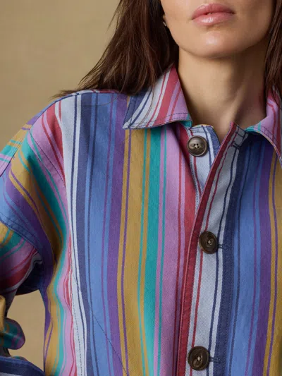 Faherty Sunset Denim Chore Jacket In Multi