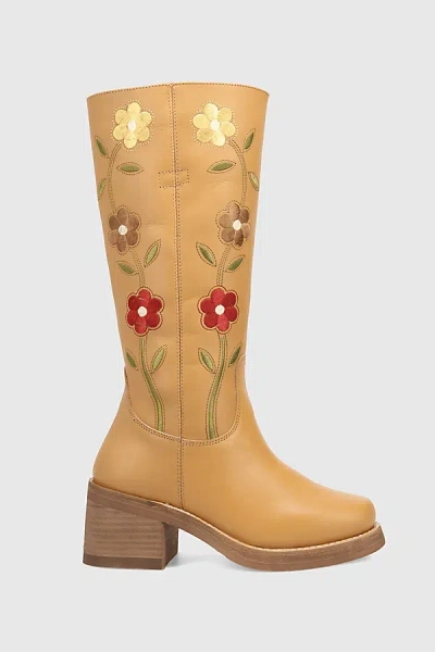 Dingo Bloom Embroidered Boot In Brown