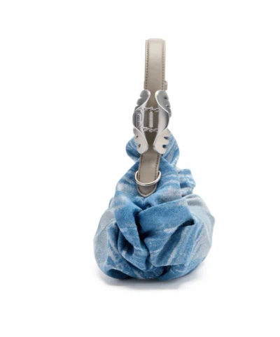 Diesel Blue Cotton Polyester Polyurethane Thermoplastic Polyurethanes Shoulder Bag In Blue