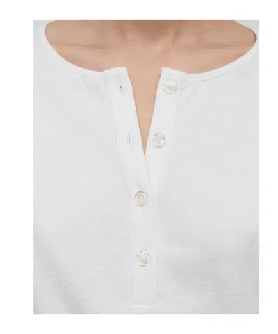 The Row Latoya Long-sleeve Crewneck Cotton Midi Dress In White