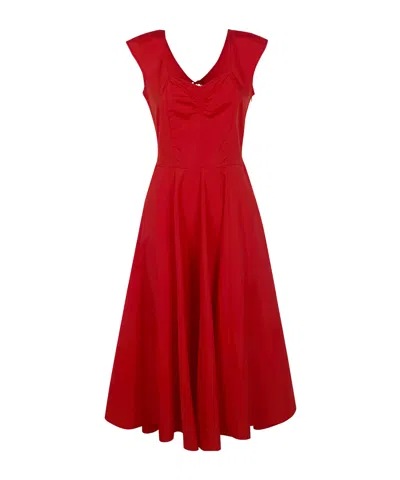 Aspesi Open Back Dress In Red