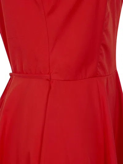 Aspesi Open Back Dress In Red