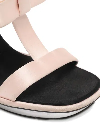 Pre-owned Prada Bow Slingback Sandals In Black