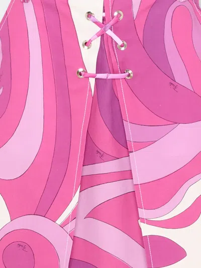 Pucci Junior Patterned Skirt In Purple