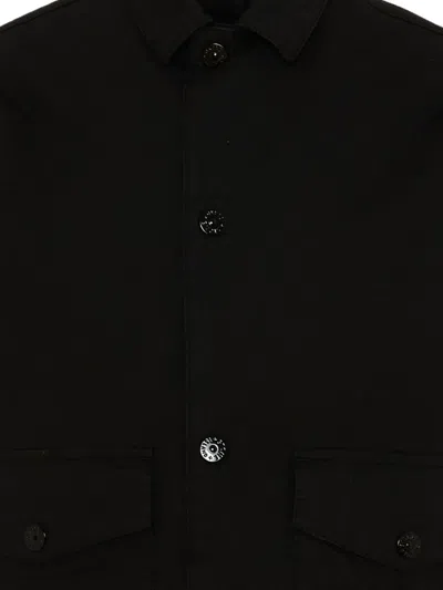 Stone Island Buttoned Jacket In Black