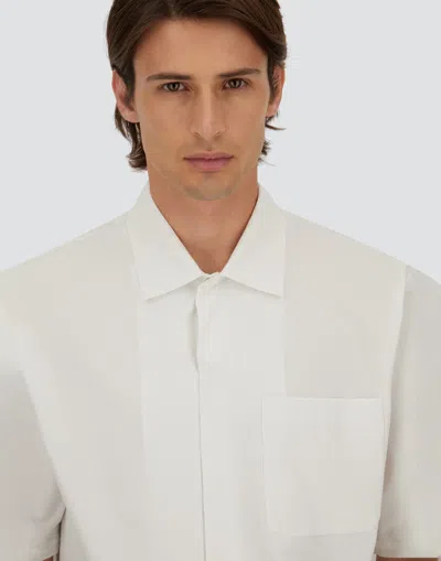 Herno Seer-crease Shirt In White